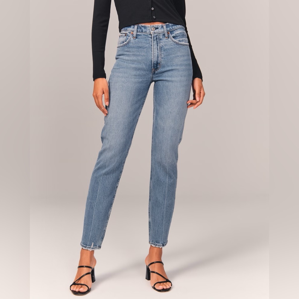 Abercrombie & Fitch Women's High Rise Jeans - Light Blue